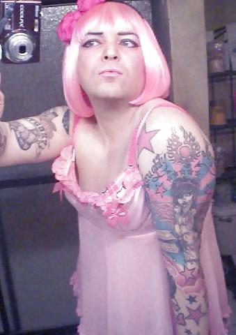 25P Pink-Erotica Sissyboy Cross Dresser Pink Moppet
