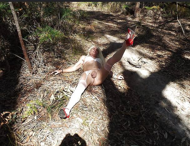 15P Sissy Slut in the woods