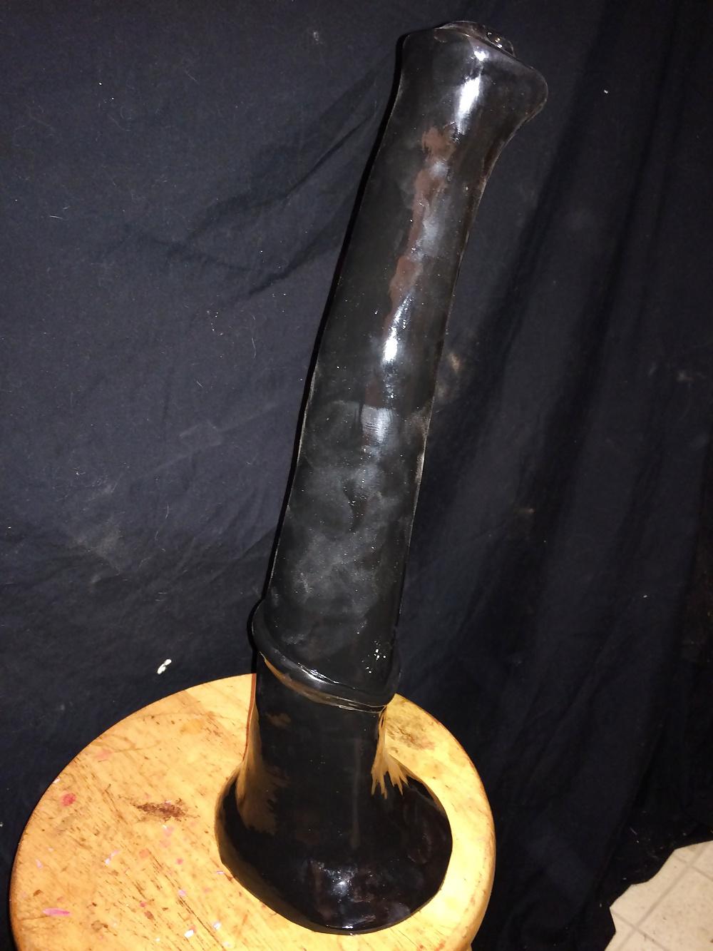 15P Riding my new huge cock dildo