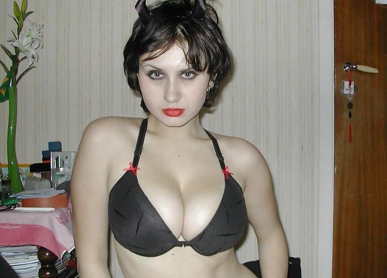 25P Goth girl with huge tits