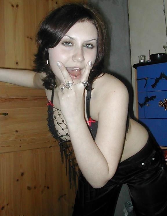 25P Goth girl with huge tits