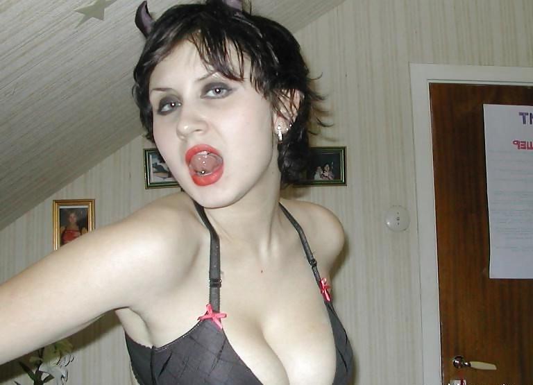 25P Goth girl with huge tits