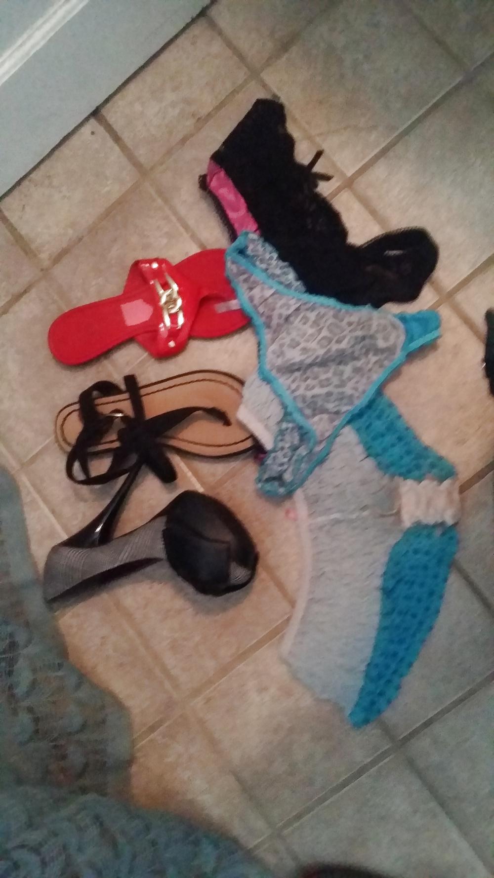 9P Playing with NOT my  sister in law's panties and shoes