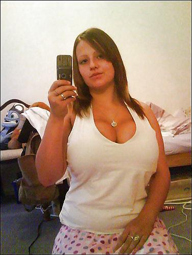 18P Some Hot Brunette Amateur Girl With Huge Natural Tits #1