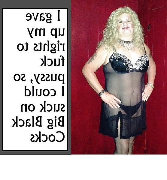 7P White sissy faggot for Superior Black Men Captions