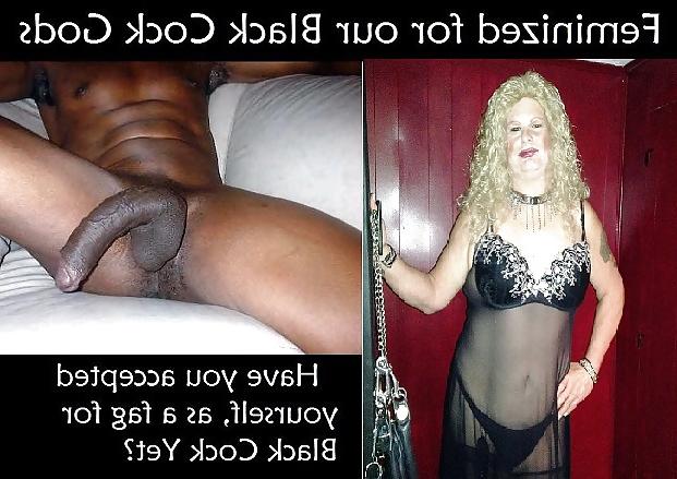 7P White sissy faggot for Superior Black Men Captions