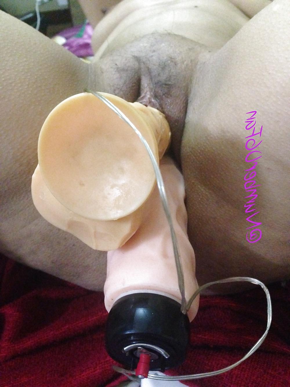 8P Indian wife shoving 2 huge dildo in her loose pussy 