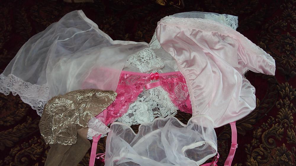 7P Sissy ankle sox pink nylon panties
