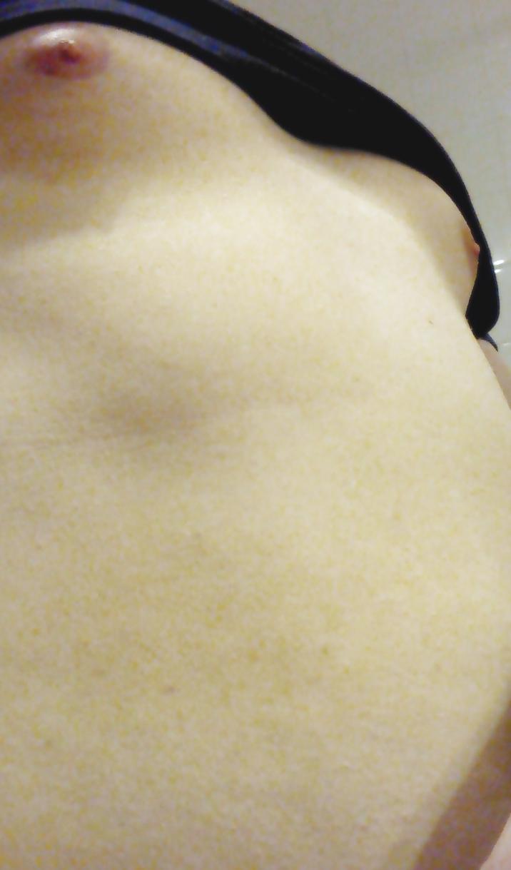 7P Fat sissy shows her tits