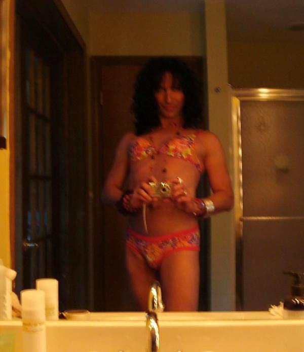 21P Pink-Pantied Sissy Brunette