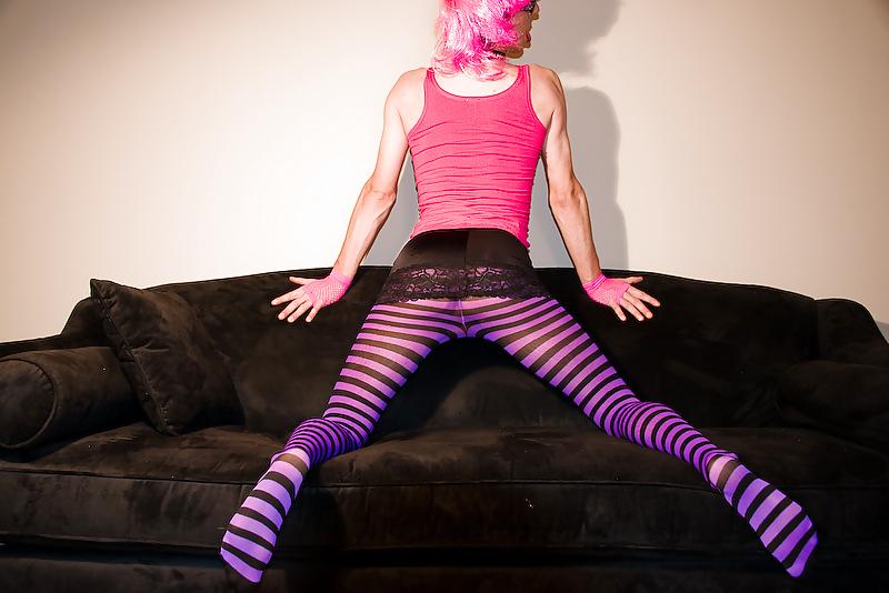 16P Sissy Slut in Stripes