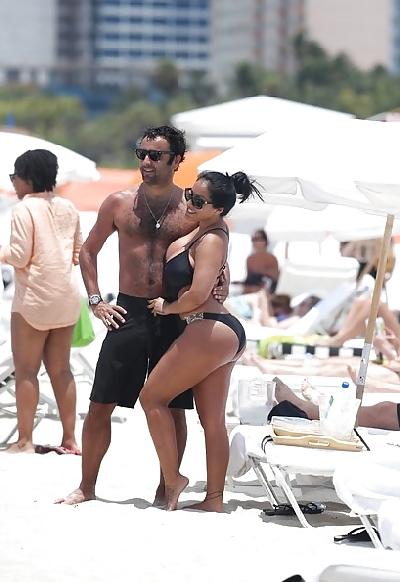 14P Kiara Mia and Her Friend Topless on the Beach in Miami