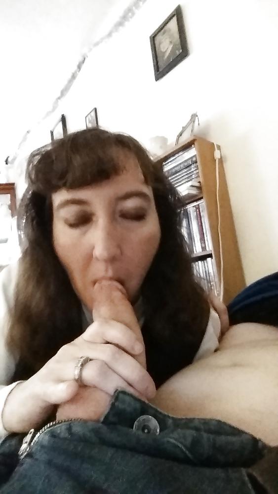 25P My wife looks amazing with huge cock in her tiny mouth.