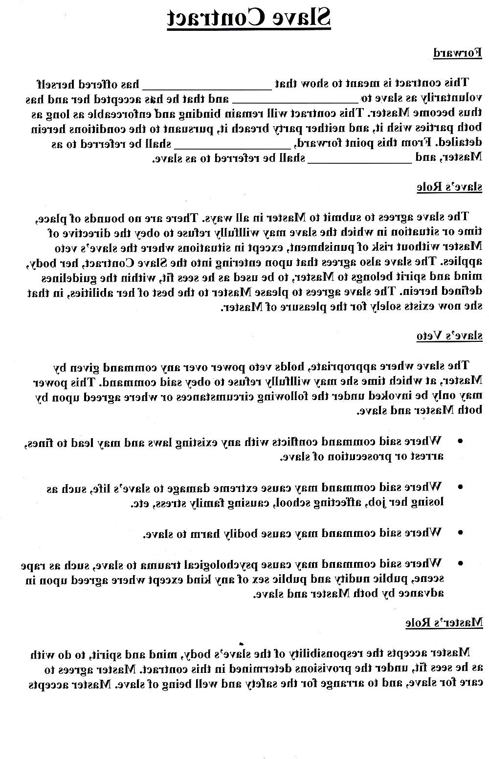4P Slave Contract : who is ready to sign 