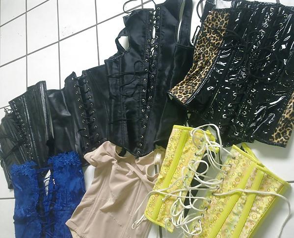 13P My shoes, corsets and toys. sissy cd tv