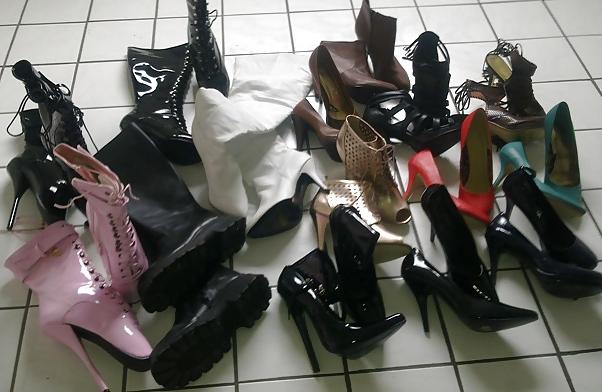 13P My shoes, corsets and toys. sissy cd tv