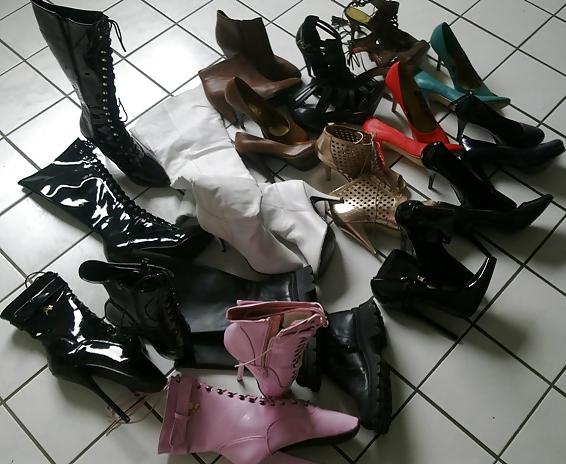 13P My shoes, corsets and toys. sissy cd tv