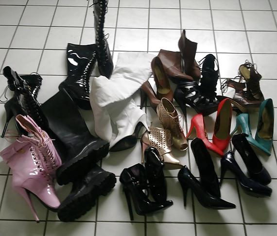 13P My shoes, corsets and toys. sissy cd tv