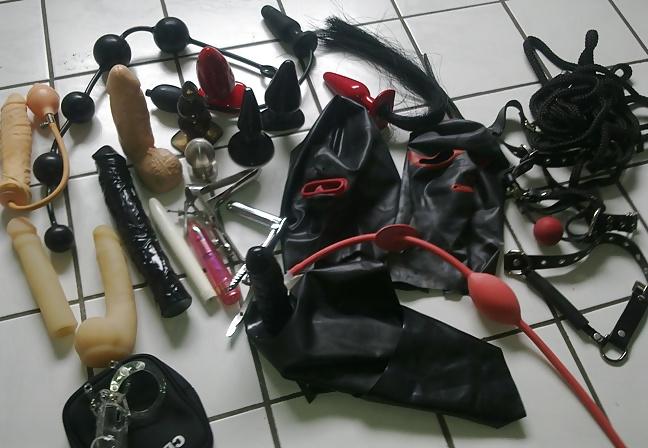 13P My shoes, corsets and toys. sissy cd tv