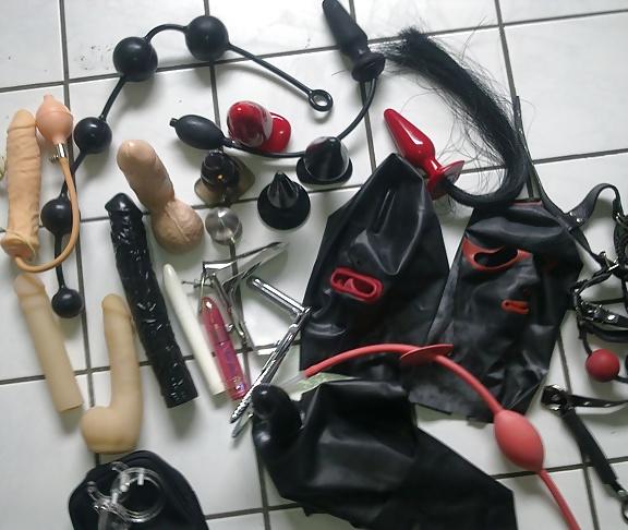 13P My shoes, corsets and toys. sissy cd tv