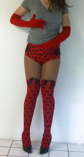 22P Me in cute ladybug stockings and panties cd tv sissy 