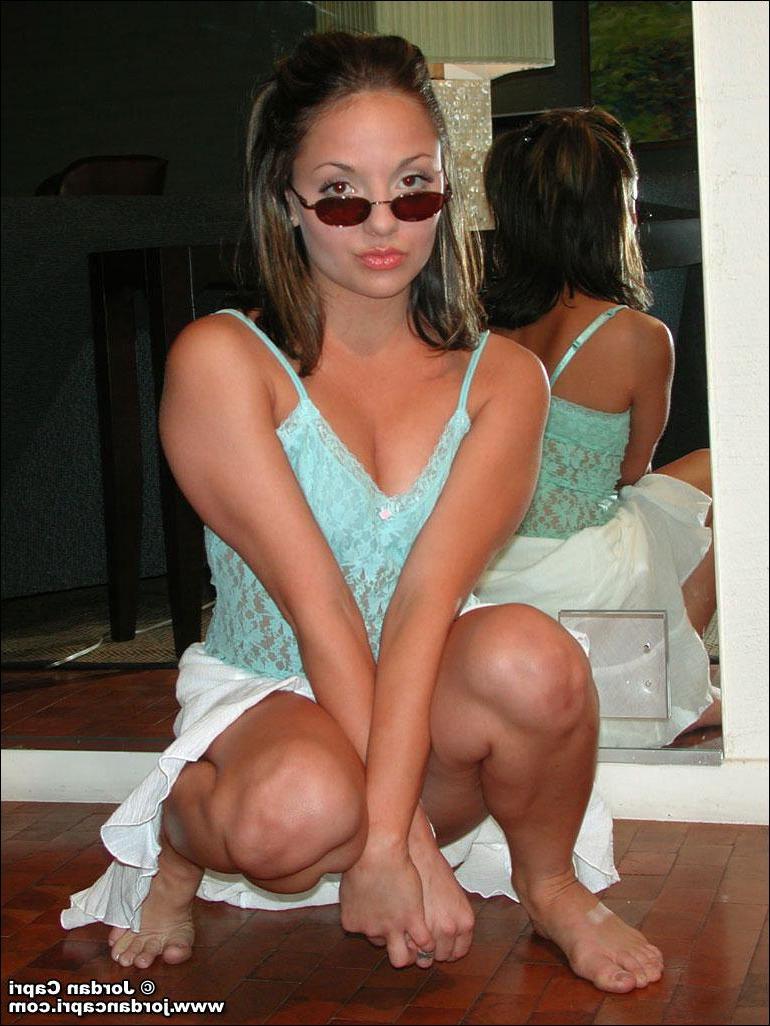 15P Jordan puts on some shades and lifts up her skirt