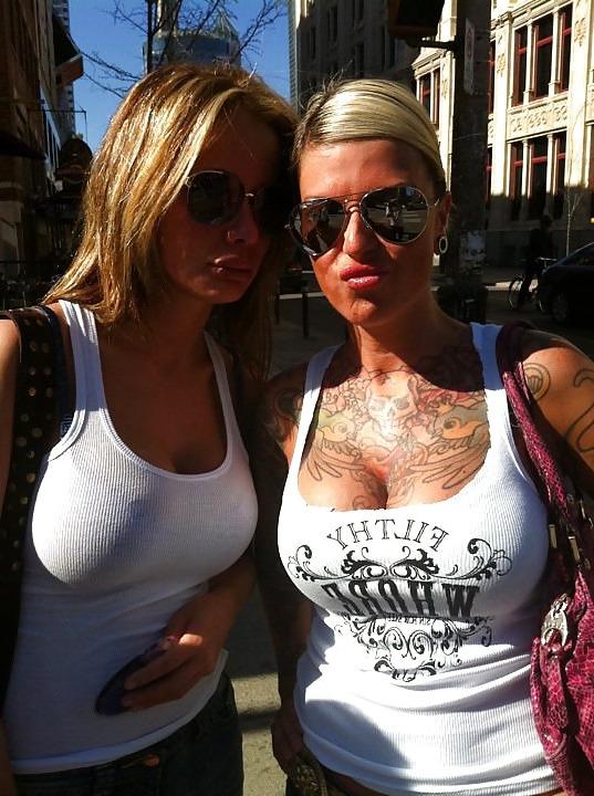 10P Tattooed Hot Blonde with HUGE Tits