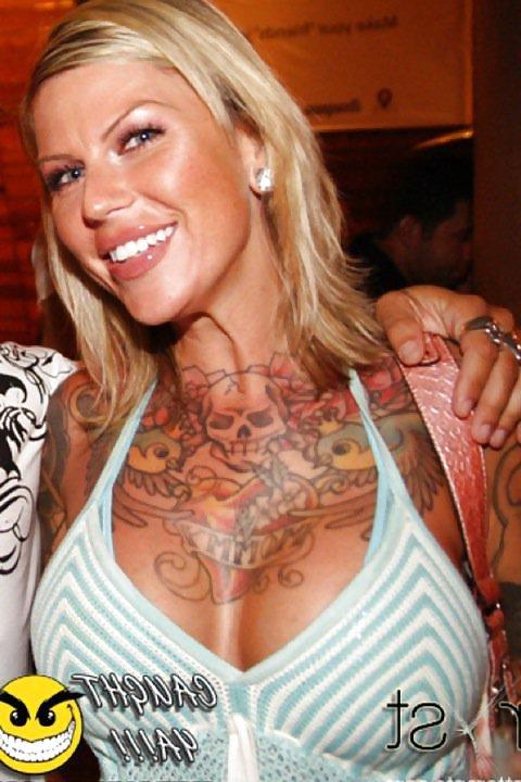 10P Tattooed Hot Blonde with HUGE Tits