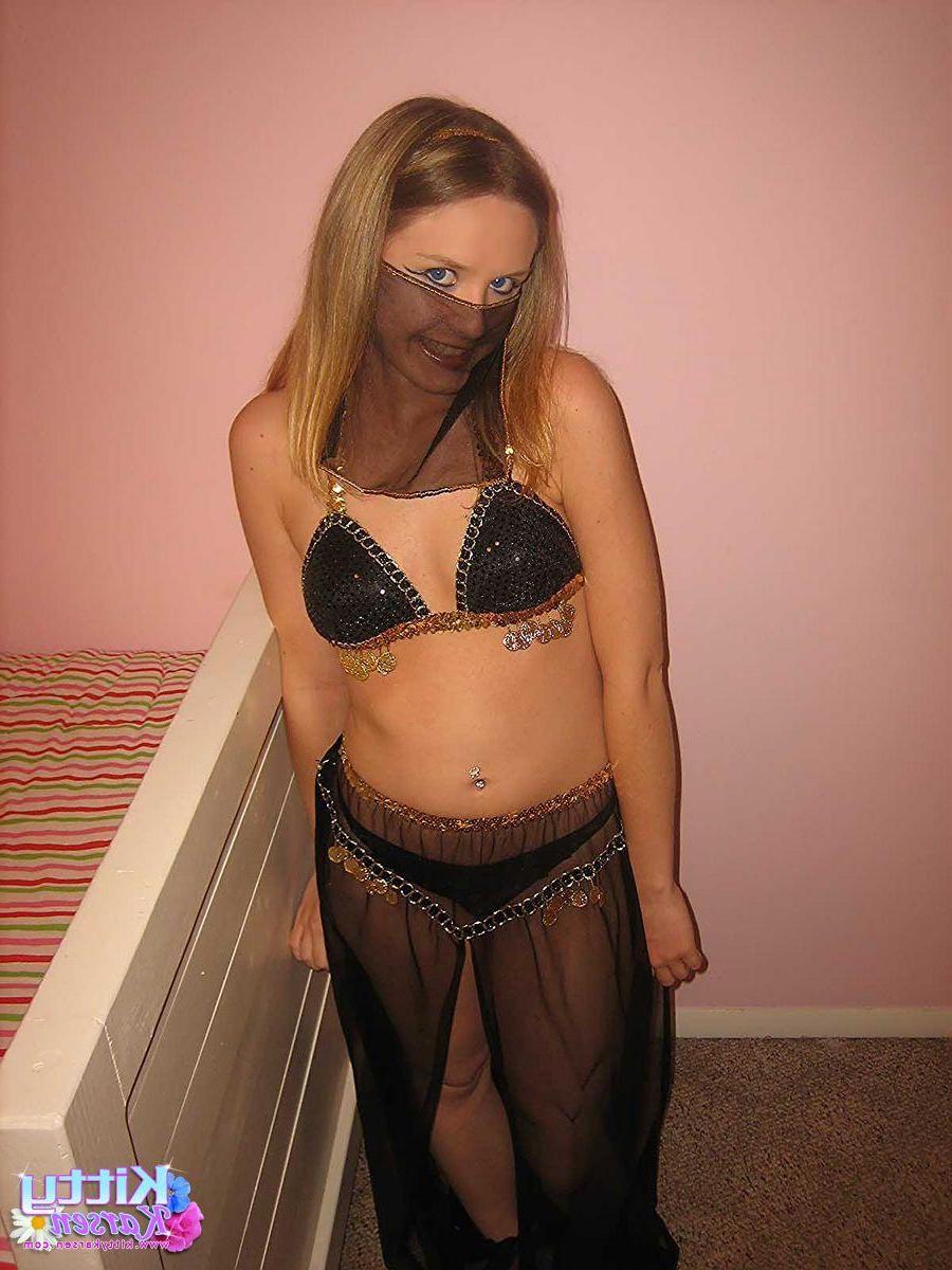 16P Pictures of teen slut Kitty Karsen dressed as your personal genie