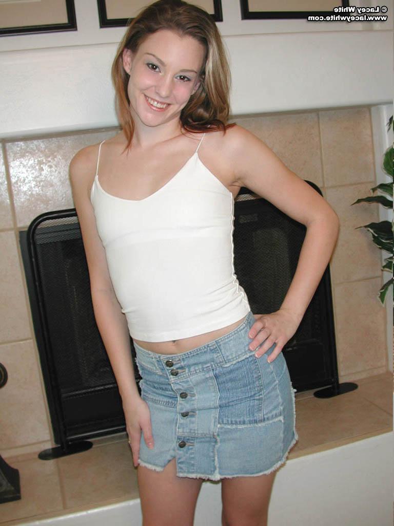 20P Pictures of Lacey White showing you what\'s up her skirt