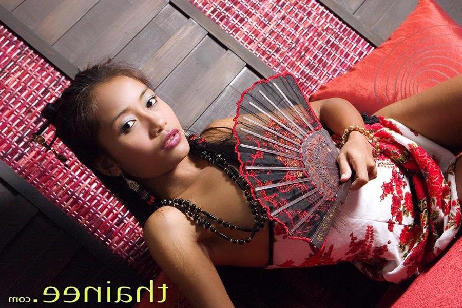 16P Pictures of teen slut Thainee so hot she has to fan herself