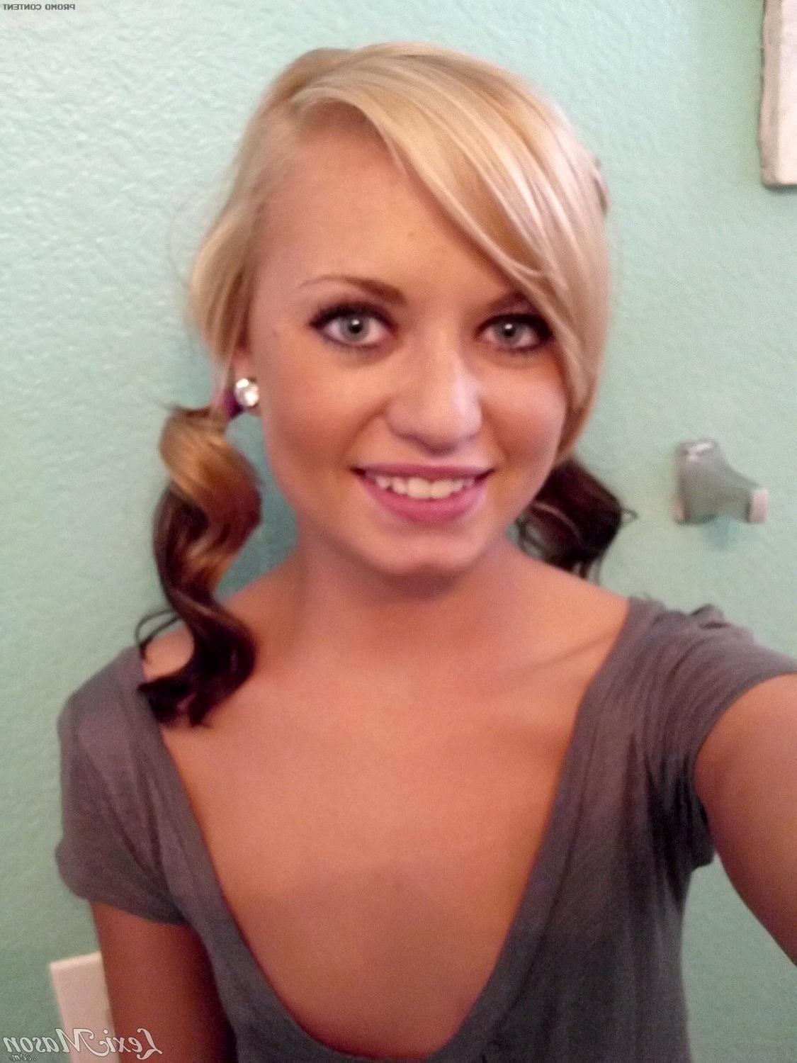 15P Slim blonde teen with tiny tits selfshots