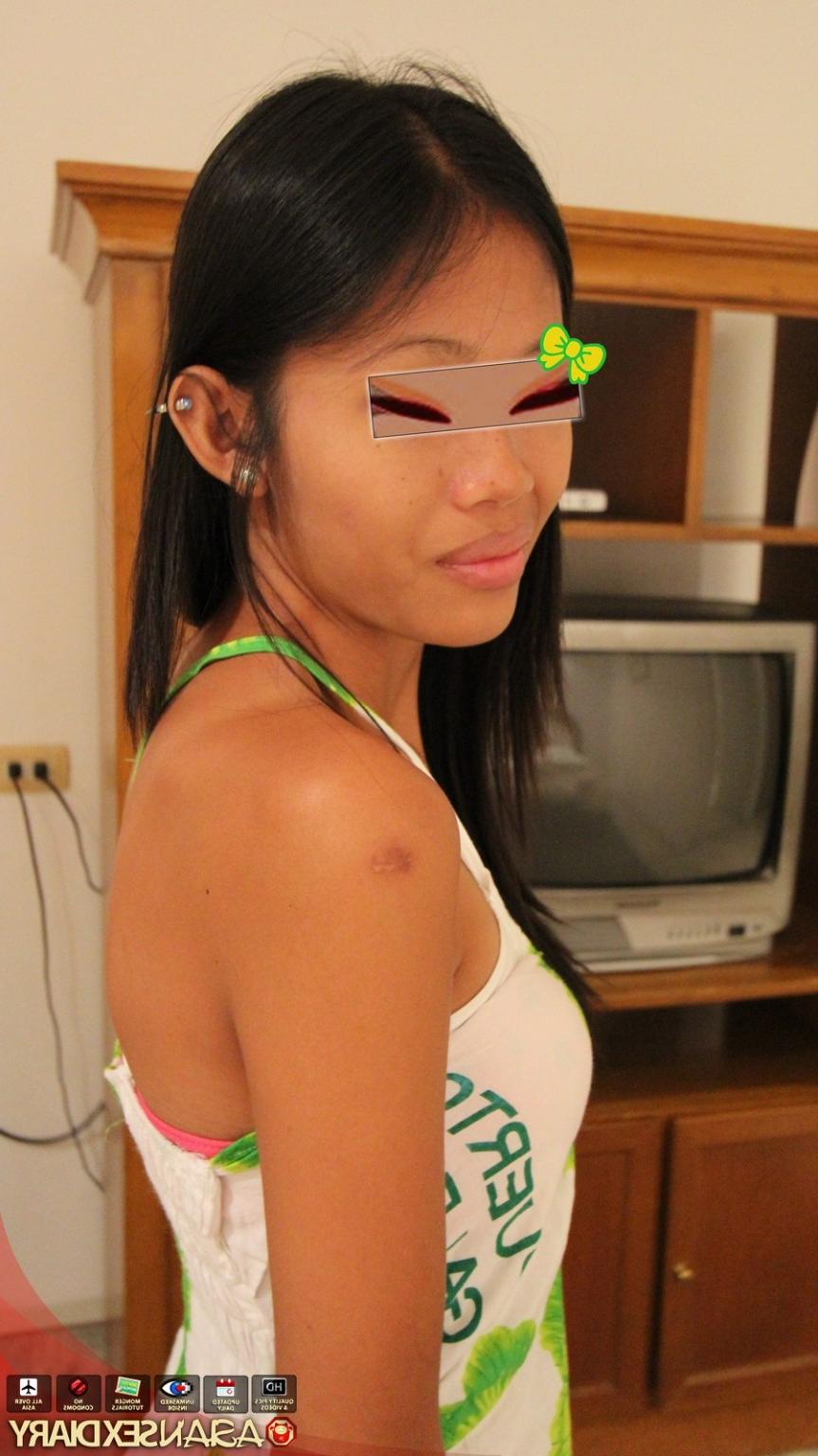 15P Skinny Asian sweetie with fantastic tight ass strips