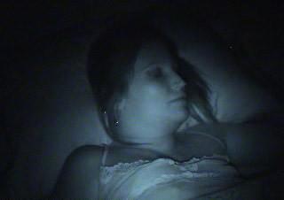 15P Sleeping blonde babe striped naked while asleep