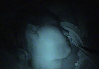 15P Sleeping blonde chick striped naked while asleep