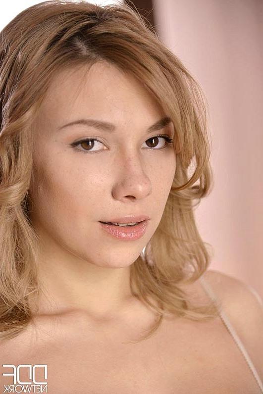 16P Karina petite blonde strips and plays with her shaved pussy