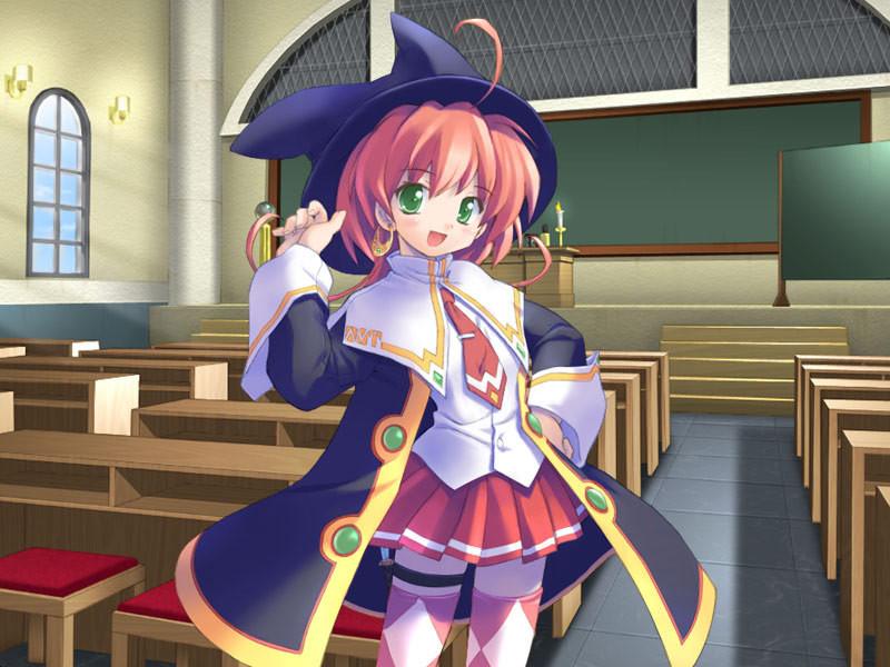 19P Cute redhead and her blonde teen sister go to witch school