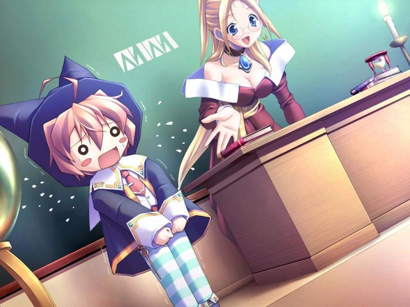 19P Cute redhead and her blonde teen sister go to witch school