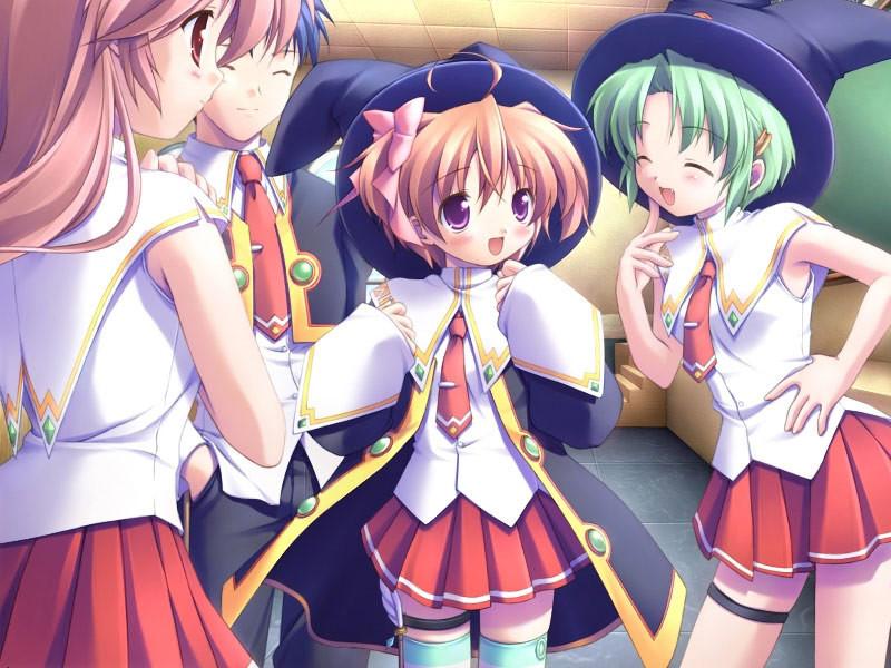 19P Cute redhead and her blonde teen sister go to witch school