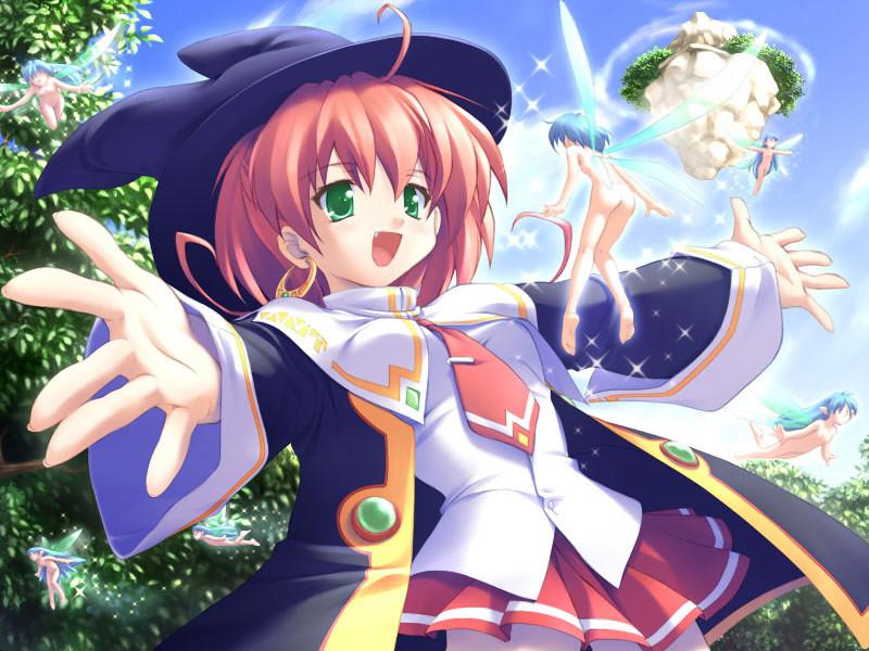 19P Cute redhead and her blonde teen sister go to witch school