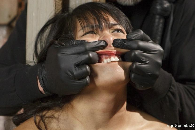17P Mia Li busty asian is rope hogtied her pussy spanked to orgasm