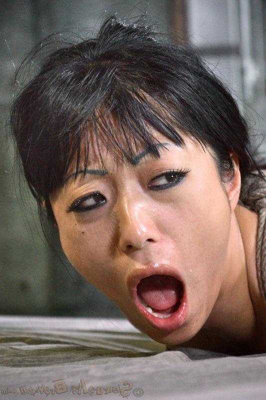 16P Gaia busty asian babe is rope bound and made to cum