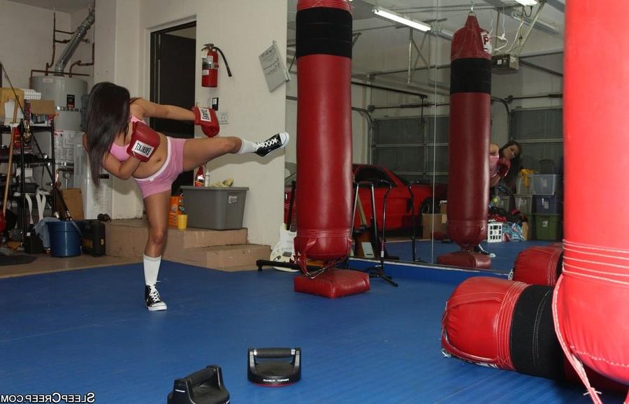 16P Asian boxer passes out and gets fucked during her nap