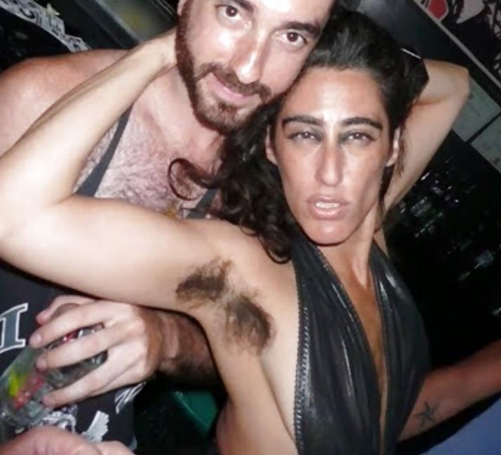 10P Unknown hairy armpits skinny girl