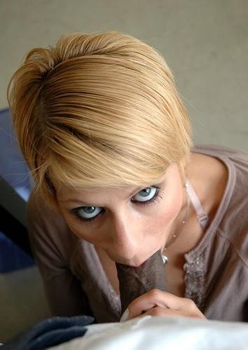 15P Petite Blonde Skank Rides Black Cock Gets Jizzed On