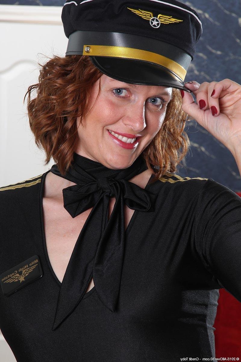 15P Hot mature in a sexy uniform