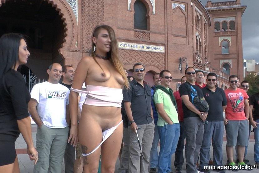 17P Camil Core spanish babe public humiliated stripped naked and fucked in her ass