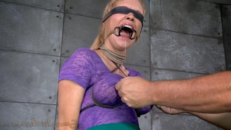 13P Rain DeGrey kinky blonde in rope bondage does epic deepthroat 