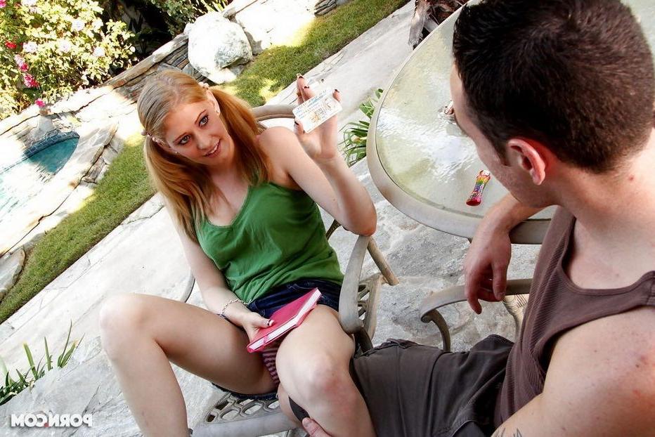 16P Blonde teen Allie James rides hard cock in sex act