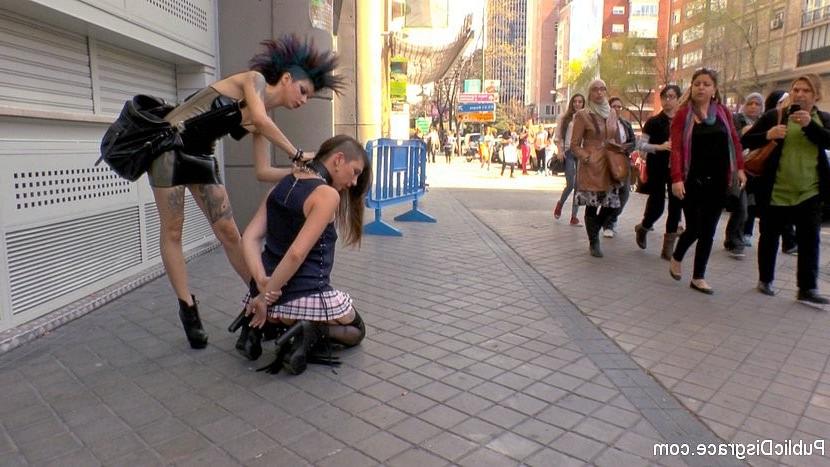 21P Camil Core kinky punker girl publicly humilated and fucked with dp in ropes
